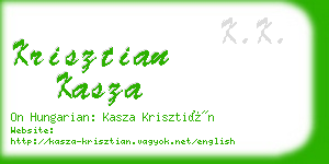 krisztian kasza business card